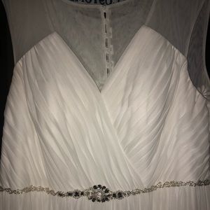 David’s Bridal White A-line wedding gown